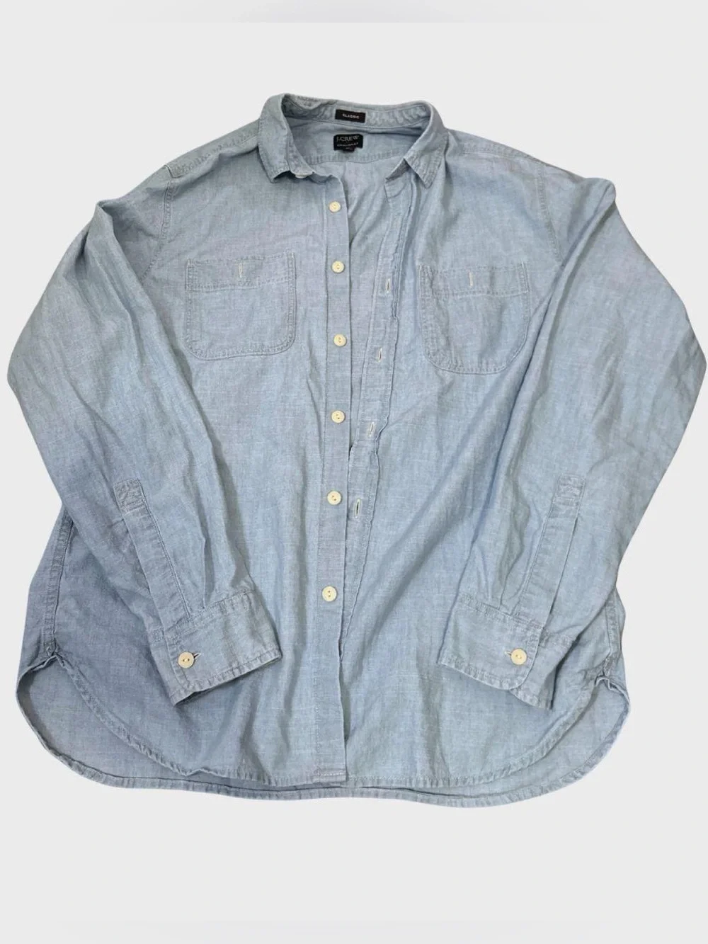 Blue 100% Cotton J. Crew Button Down Shirt
